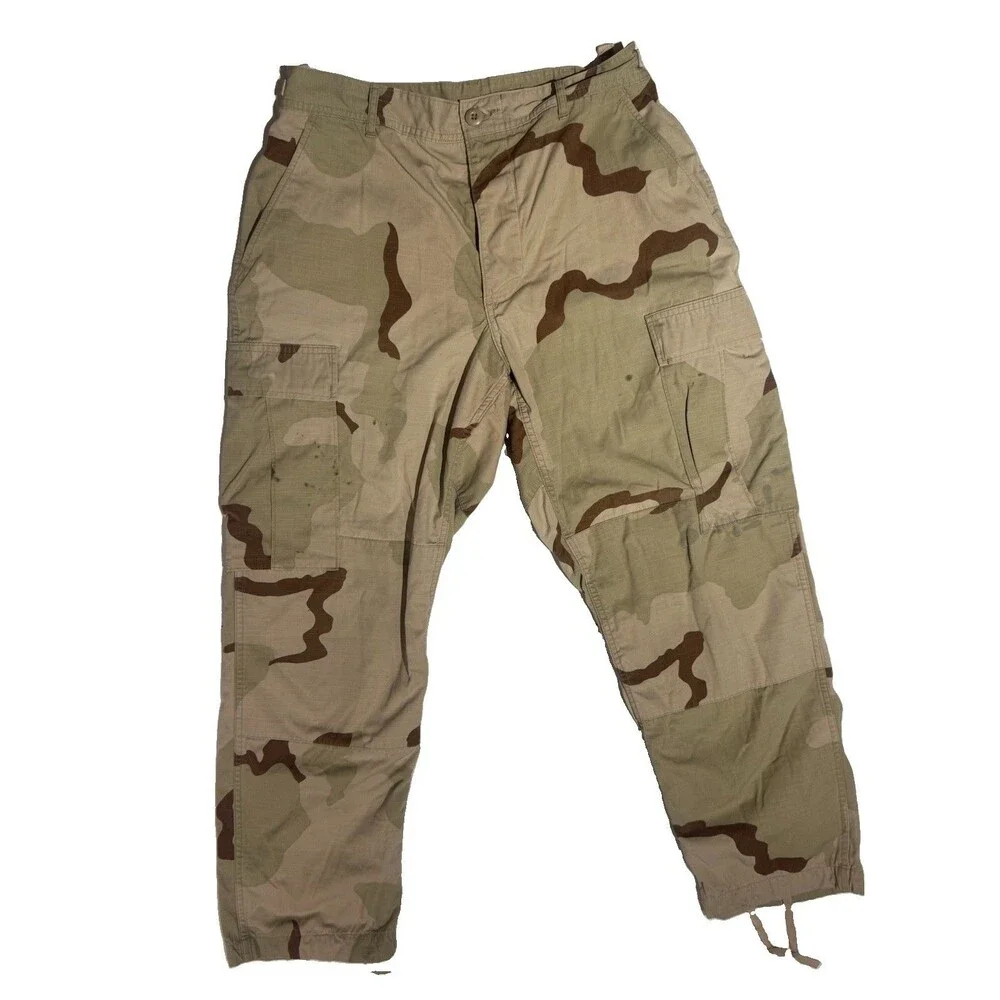 Vtg USGI DCU Cargo Pants Mens Med Short Desert Camo Combat Ripstop Made USA 90s